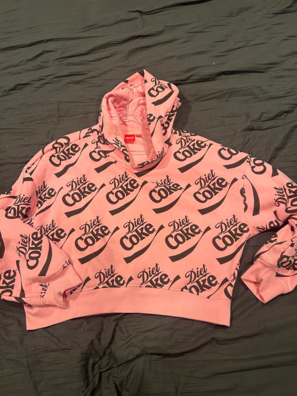 LG Pink Diet Coca-Cola Hooded Sweatshirt with Black Logo